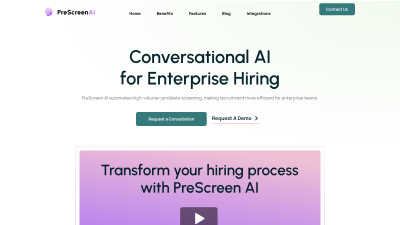 PreScreen AI  - AI tool for AI Assistants