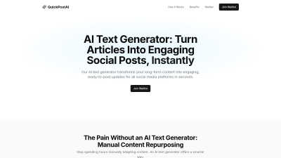 QuickPostAI - AI tool for AI Assistants