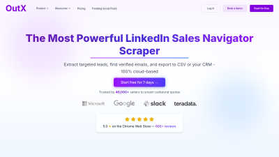 OutX.ai – LinkedIn Sales Navigator Scraper. - AI tool for Business & Finance