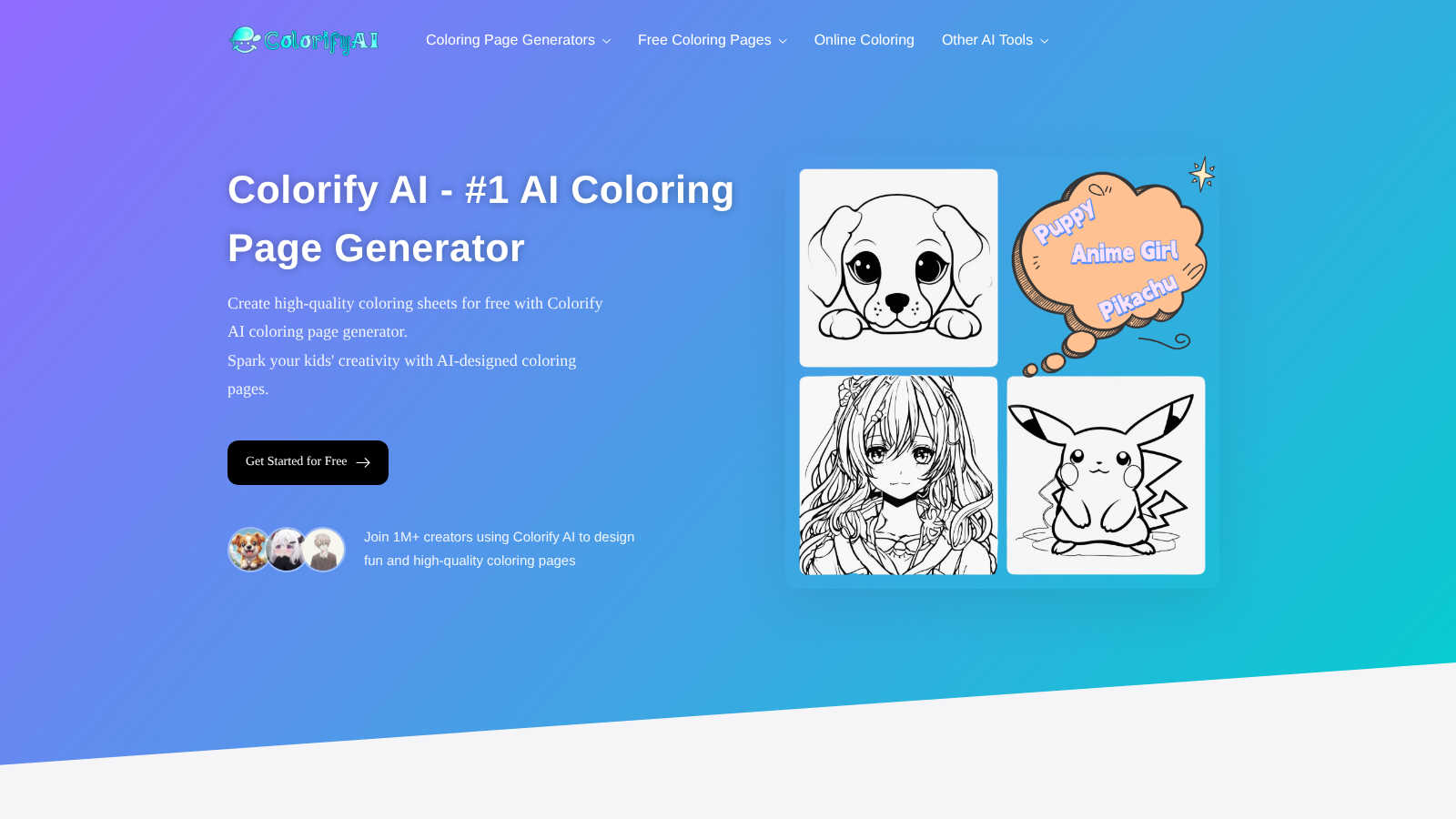 ColorifyAI application interface and features