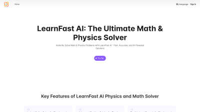LearnFast AI: Free AI Physics Solver - AI tool for Education & Learning