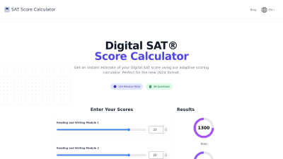 SAT Score Calculator - AI tool for Education & Learning