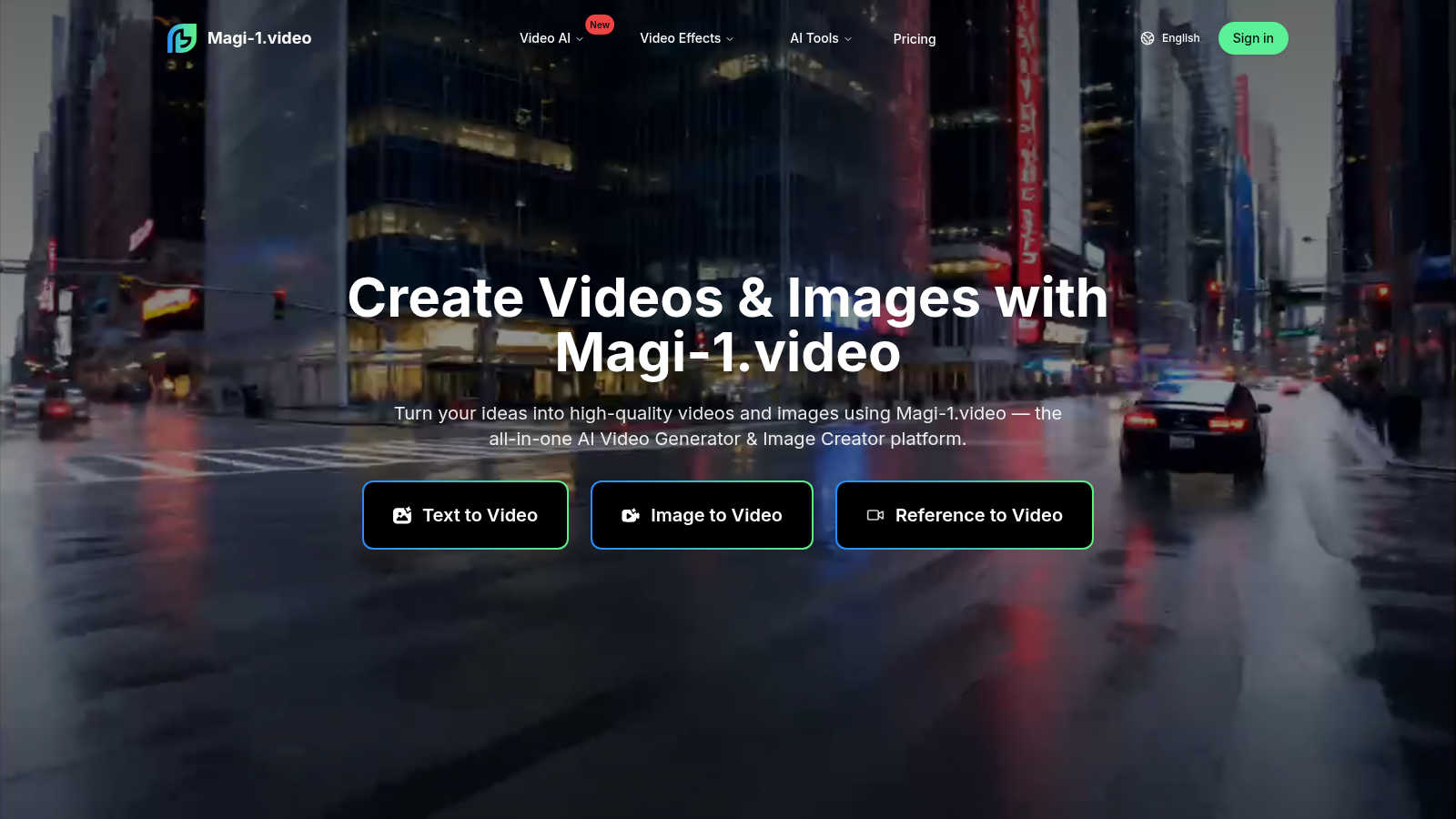 Magi-1 application interface and features