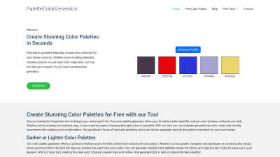 palettecolorgenerator.com - AI tool for Design Tools