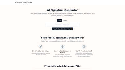 AI Signature Generators - AI tool for AI Assistants