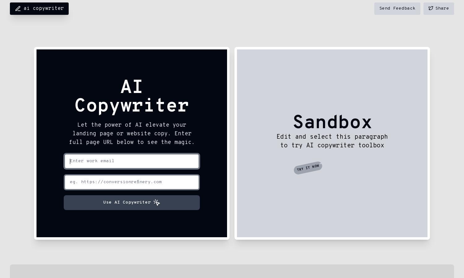 AI Copywriter Website