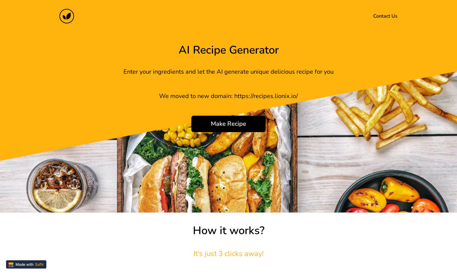AI Recipe Generator Website
