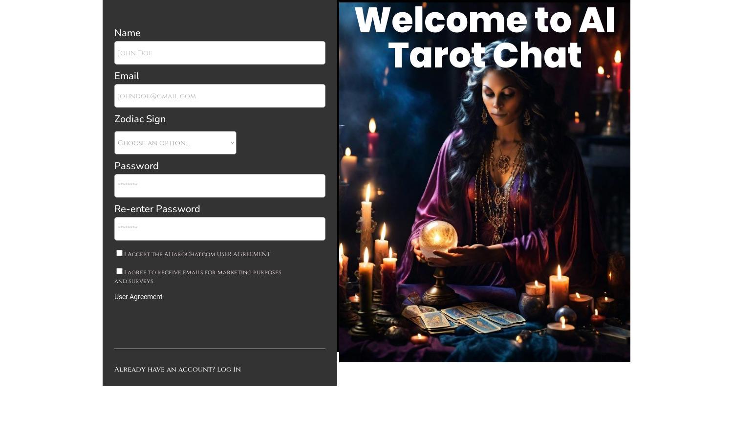 AI Tarot Chat Website