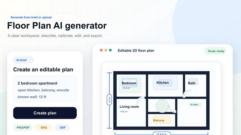 Floor Plan AI application interface and features