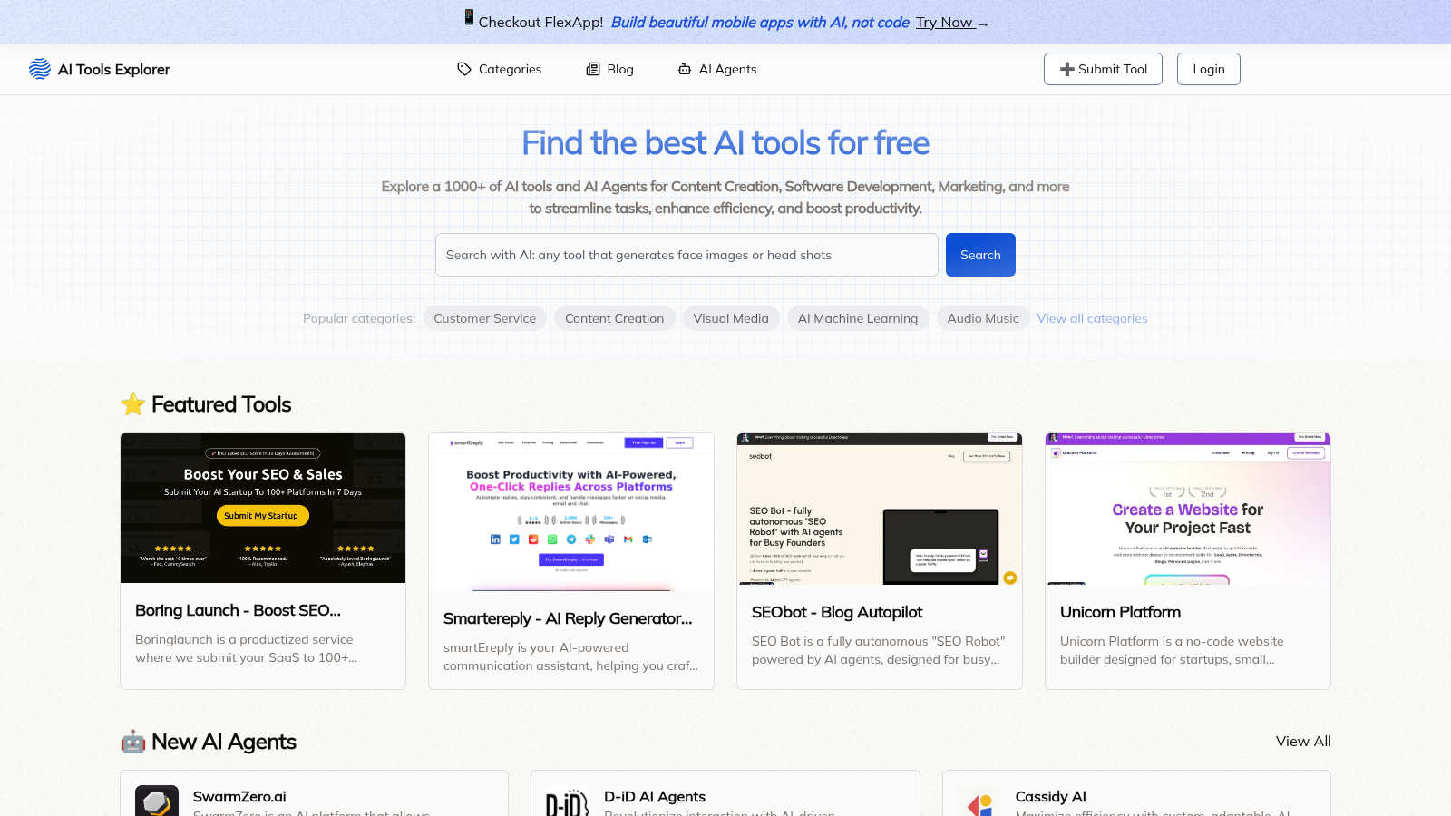 All The AI Tools application interface and features