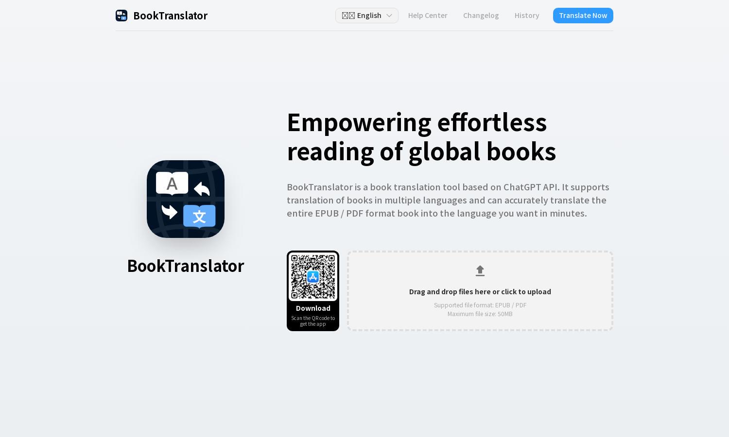 BookTranslator Website