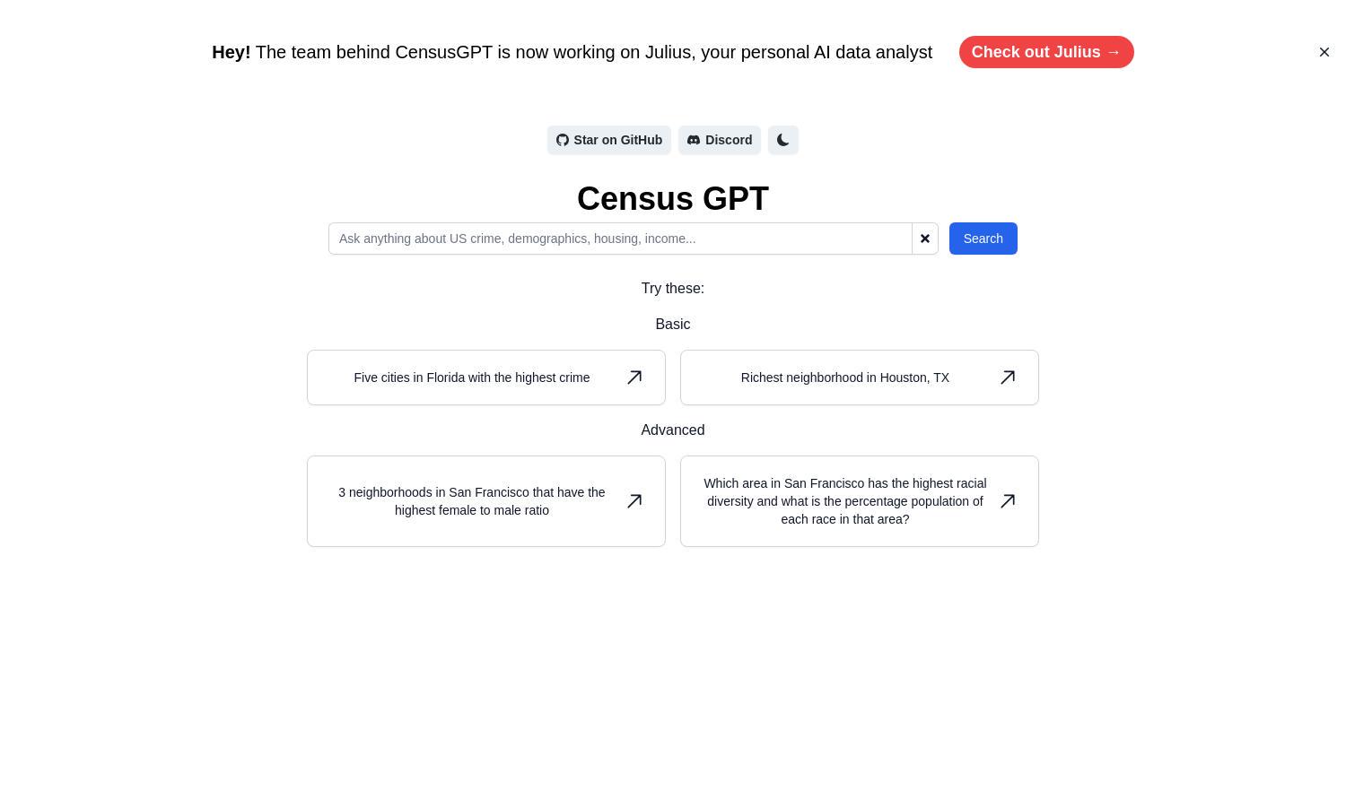 Census GPT Website