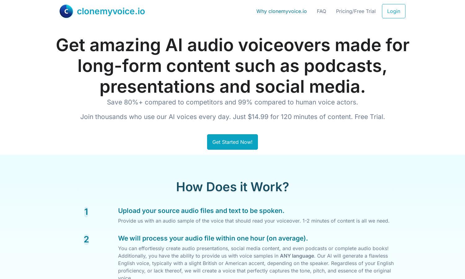 Clone My Voice Website