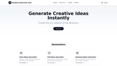 Random Generator Hub - AI tool for Content Creation
