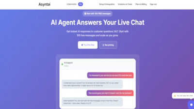 Asyntai - AI tool for Customer Support
