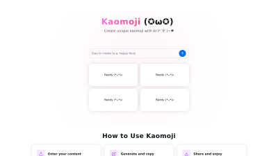 Kaomoji - AI tool for AI Assistants