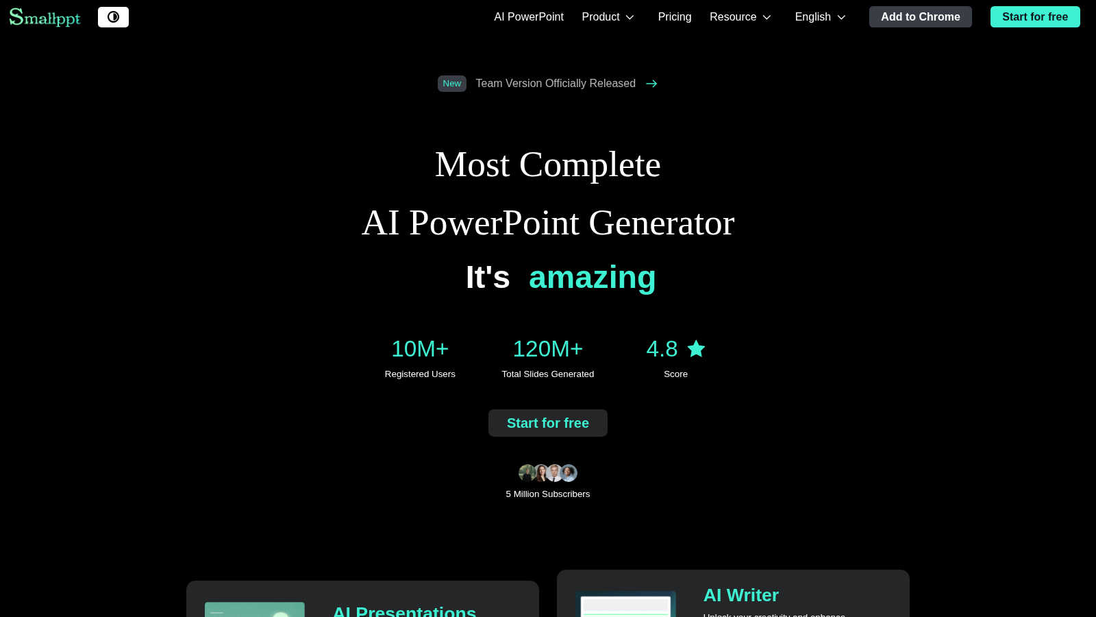 Smallppt application interface and features