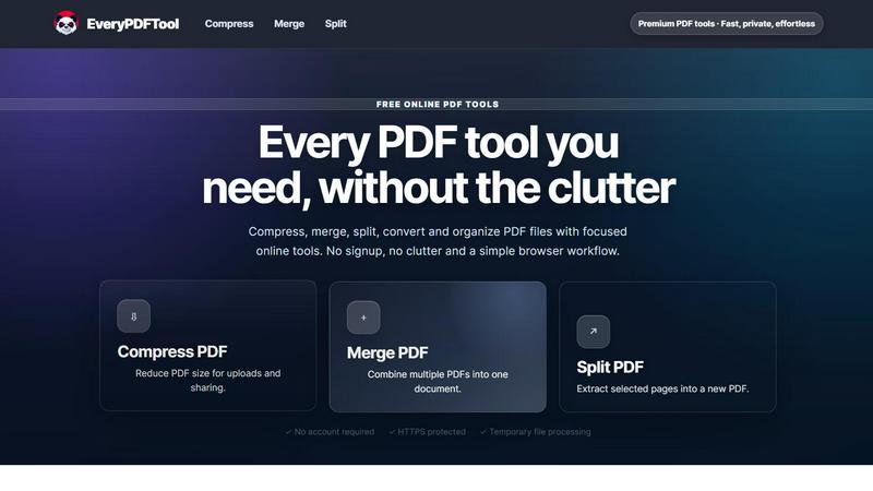 EveryPDFTool application interface and features