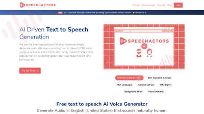 Speechactors - AI tool for Content Creation