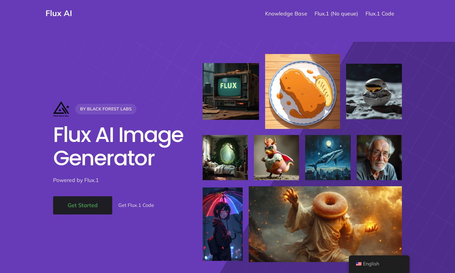 Flux AI Image Generator Website