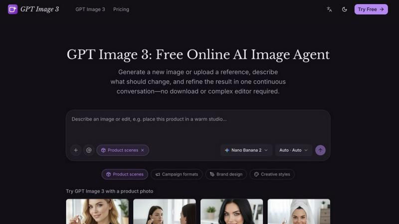 GPT Image 3 application interface and features