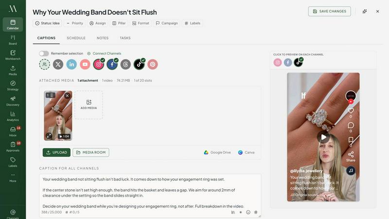 Maeve Social application interface and features