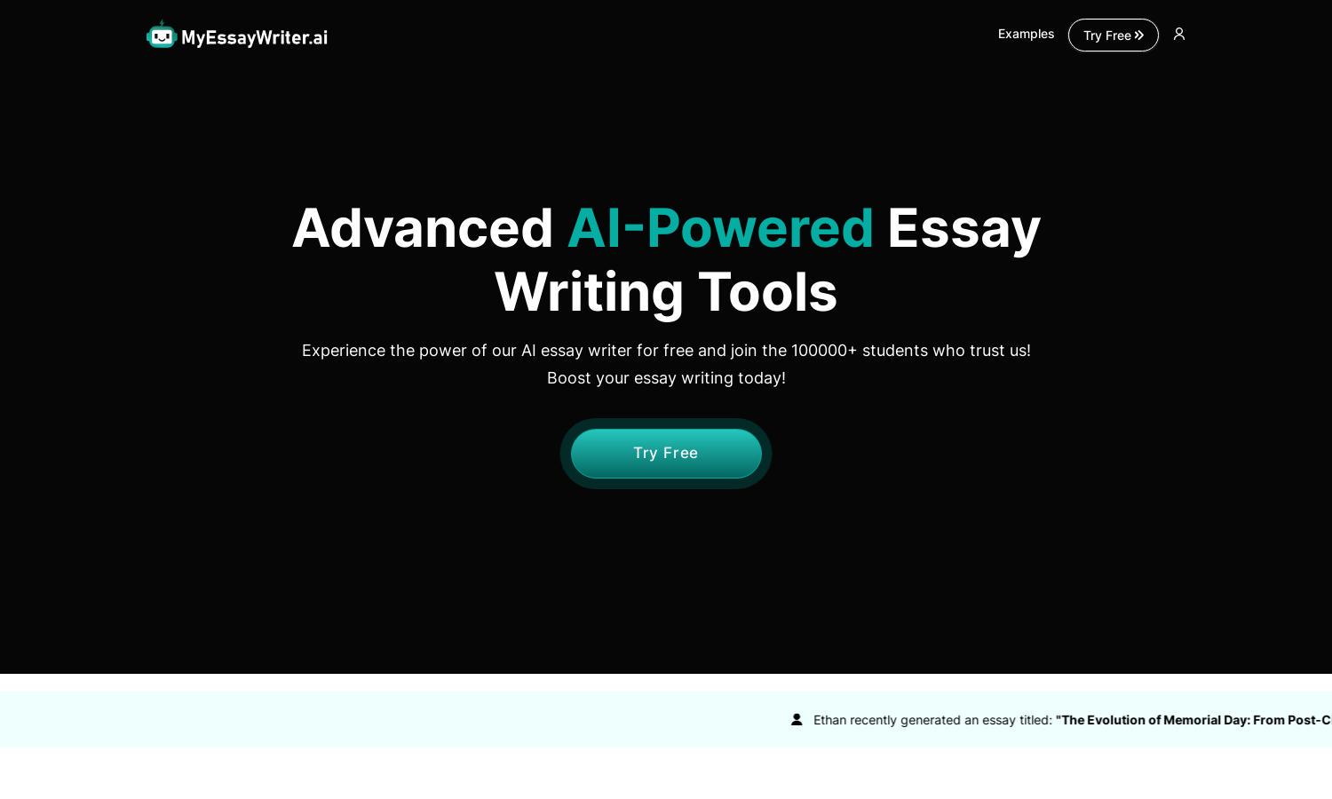 MyEssayWriter.ai Website