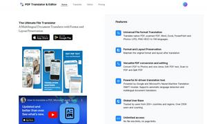 PDF Translator and Editor Website