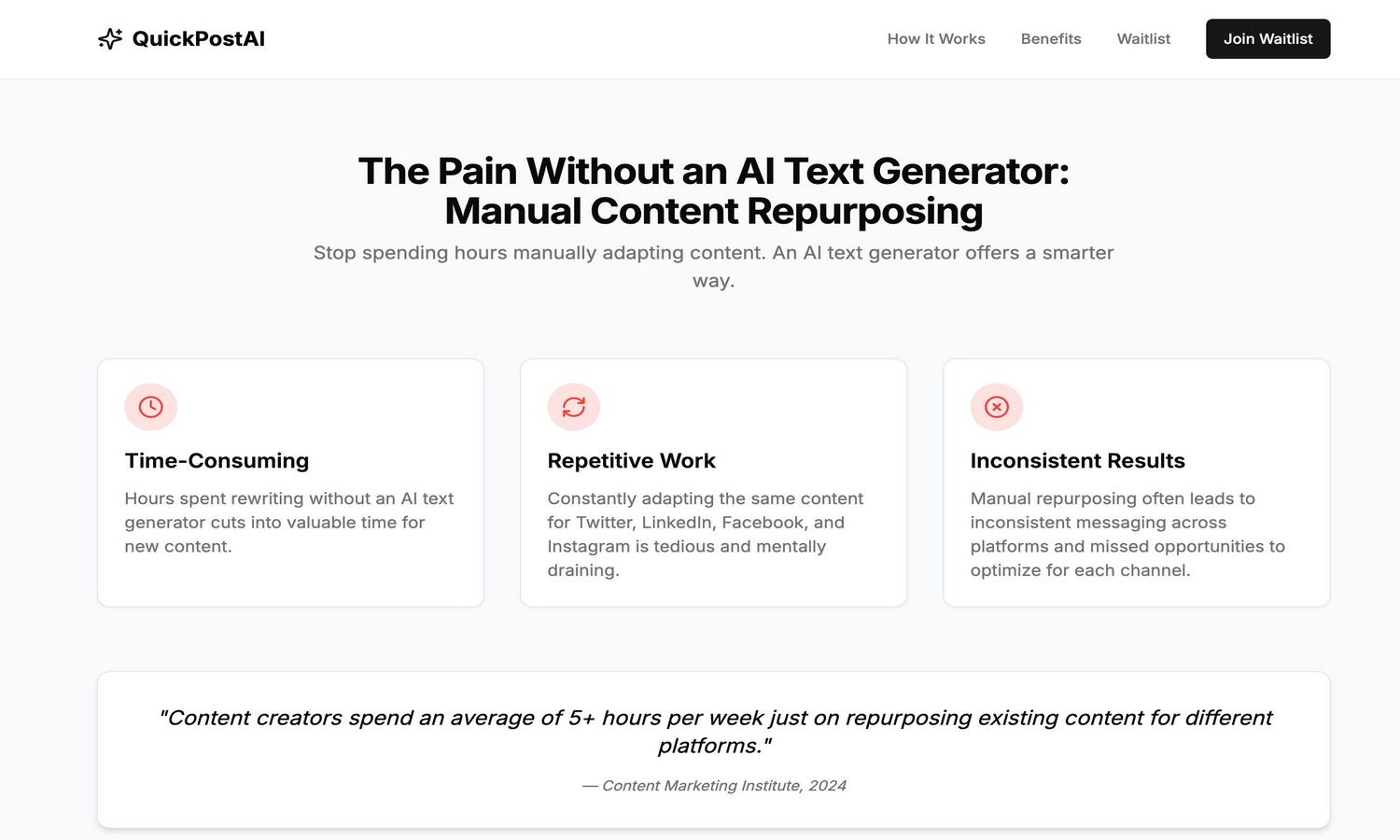 QuickPostAI Website