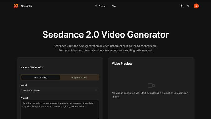 Seevidai application interface and features