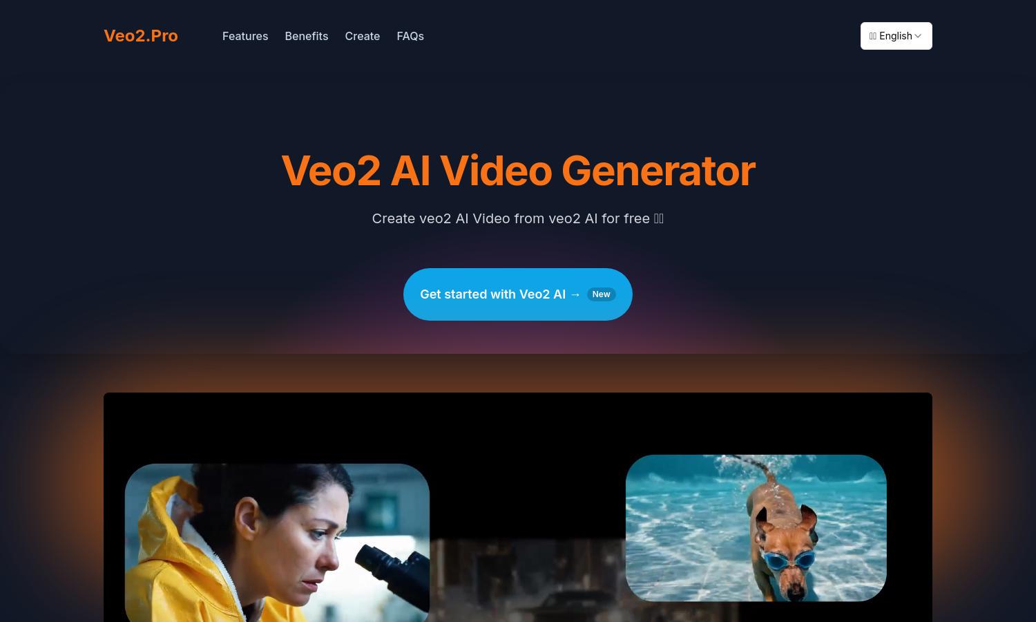 Veo2 AI Video Generator Website