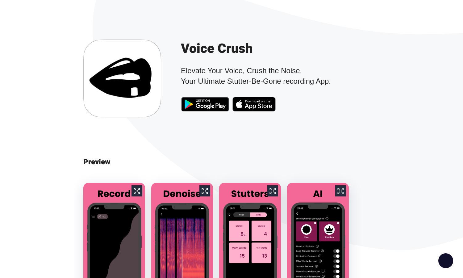 Voice Crush Website