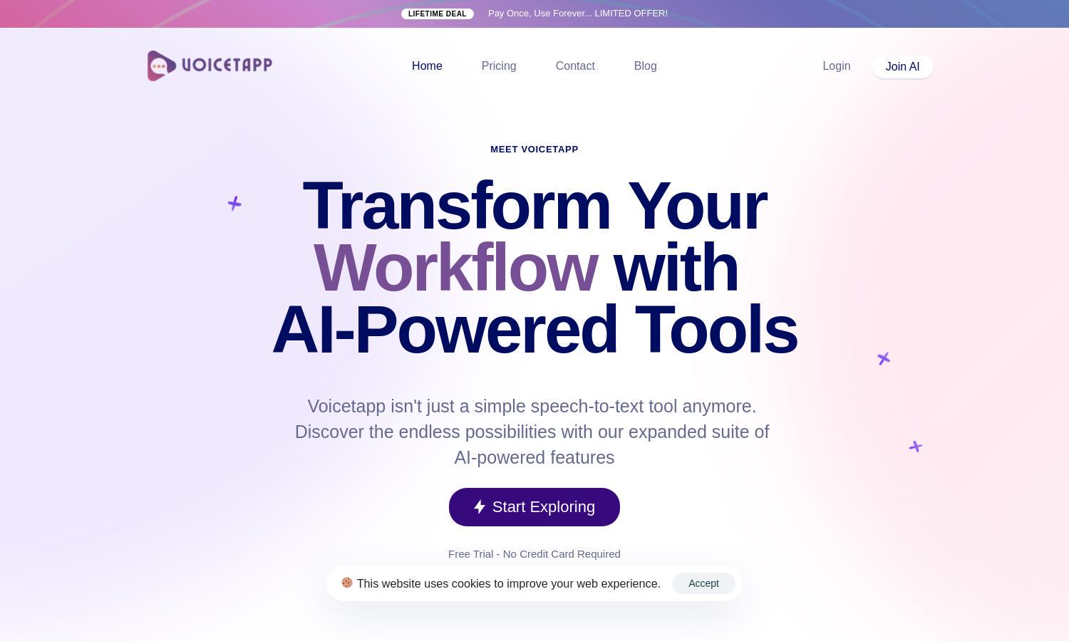 Voicetapp Website