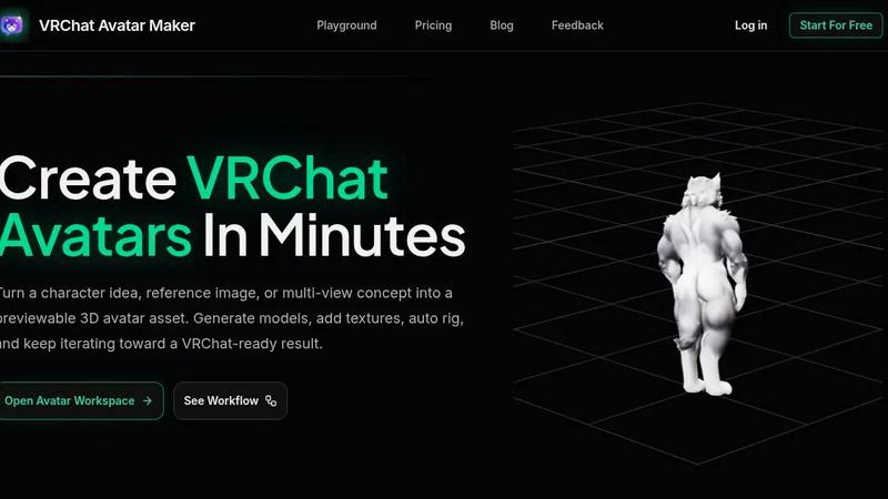 VRChat Avatar Maker application interface and features