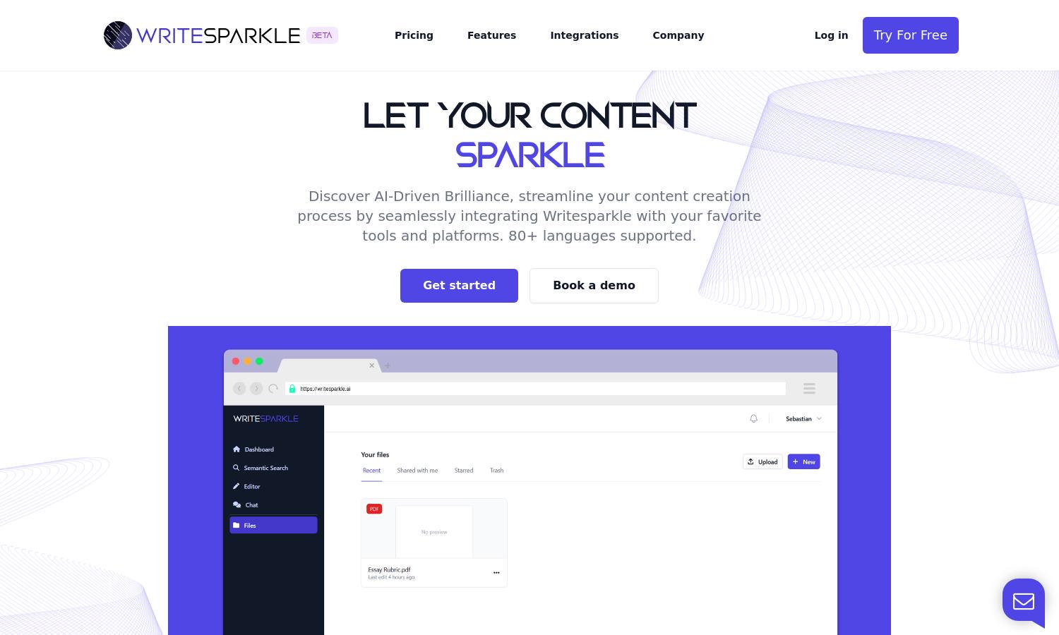 WriteSparkle Website