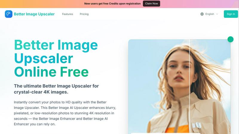 Better Image application interface and features